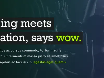 Headline Concept gradient green site ticketing wow