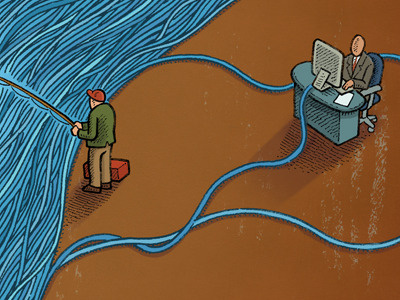 Phishing editorial illustration information mario phisermen phishing protecting security zucca