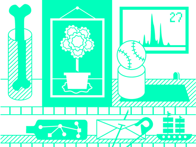 Part of a poster i am working on baseball bone frame fun icons illustration neon pin plant ship