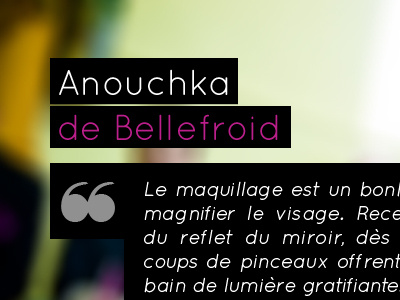 Anouchka de Bellfroid black photo