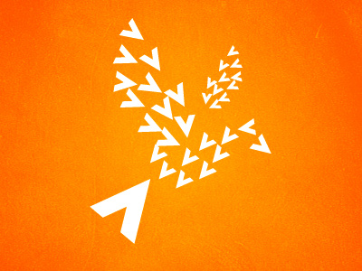 Dove accent arrow bird circumflex dove peace symbol