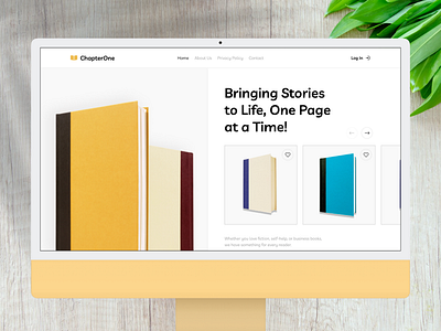 Chapterone - Landing Page bookslandingpage dribbble productdesign shots ui ux webdesign