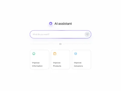 AI chatbot ai ai assistant bot card chat chat bot dashboard input saas ui