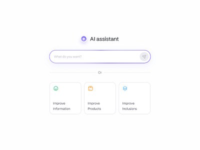 AI chatbot ai ai assistant bot card chat chat bot dashboard input saas ui