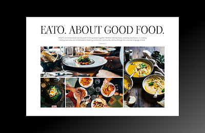 EATO - layout 2 branding clean design eato elegant food graphic design grid inspiration minimal website design modern uxui design photography ui uxui web website