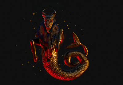 Capricorn 3d character mythical creature nomad nomad3d sculpt sculpting zodiac zodiac signs