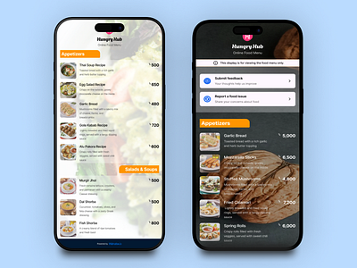 Restaurant food menu app design product design uiux design user experience design ux ux design web design