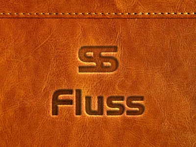 Fluss Logo accessories bag belt branding clothes coat design fluss graphic design icon illustration inspire leather logo logotype type typography vector