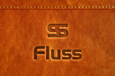 Fluss Logo accessories bag belt branding clothes coat design fluss graphic design icon illustration inspire leather logo logotype type typography vector