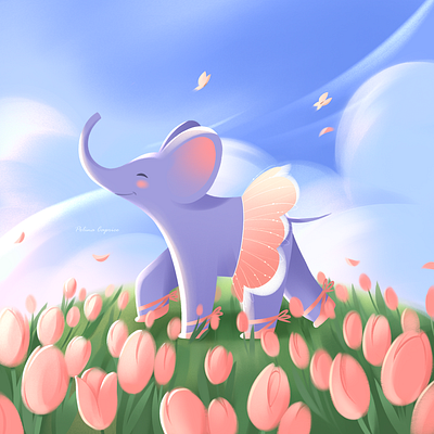 Dream! animals illustration ballet character design children art children book children book illustration childrens book childrens illustration digital painting dreamy illustration elephant illustration kidlit kidlitart kids illustration picture book whimsical illustrations