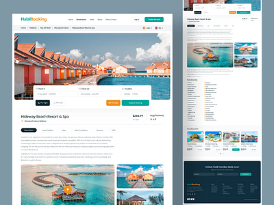 Halal Booking Website - Redesign Concept booking app booking landing page flight booking halal tourism halal travel hotel booking hotel booking landing page islamic redesign website ticket booking ticket booking dashboard travel agency website travel app travel landing page travel mobile app travel website trip advisor uiux design web design