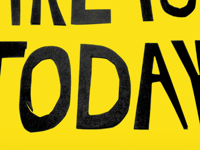 Today handmade paper type typography