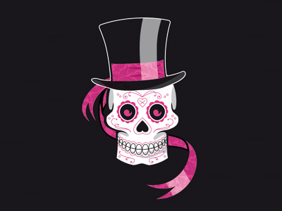 Dia de los muertos day de dead decoration dia hat los muertos of ribbon skull the top