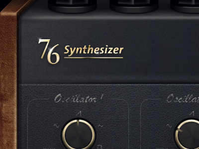 76 Synthesizer app audio gold icon ipad music texture