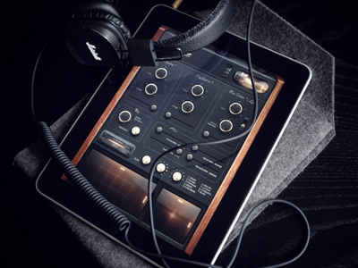 76 Synthesizer app audio gold icon ipad music texture