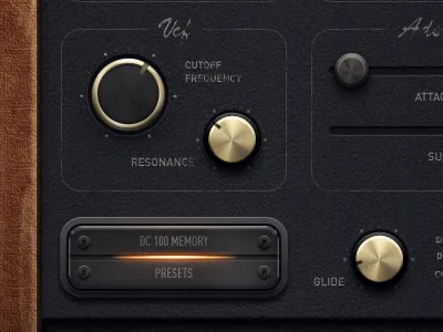 76 Synthesizer app audio gold icon ipad music texture