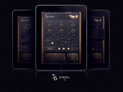 76 Synthesizer app audio gold icon ipad music texture