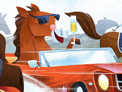 Irresponsible Horse horse illustration mustang