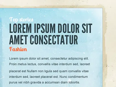 Top Stories Section
