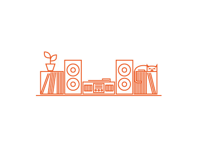 Record Setup cat plant record red setup speakers vinyl
