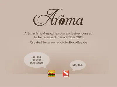 Aroma iconset announcement 24px aroma icon icons set smashing wip