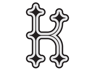 K drop cap k lettering