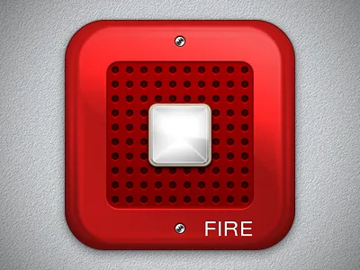 Fire in the Disco alarm fire red siren square