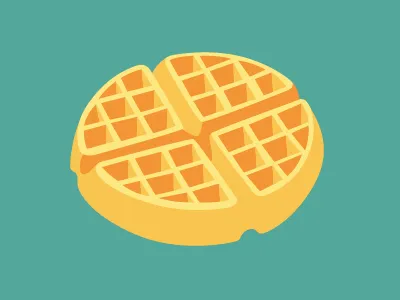 Waffle breakfast food illustration vector waffle