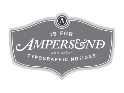 A Is For Ampersand Redux crest logo typography