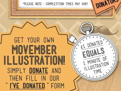 Gallery of MO charity donation illustration moustache movember