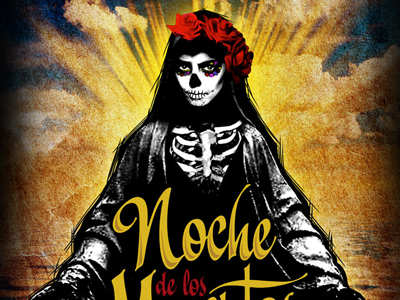 Halloween Flyer Collab collaboration flyer noche de los muertos