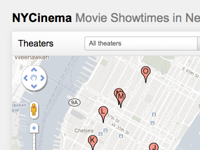 NYCinema cinema film map movie movies new york new york city nyc poster showtimes