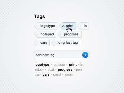 Tags ui web app