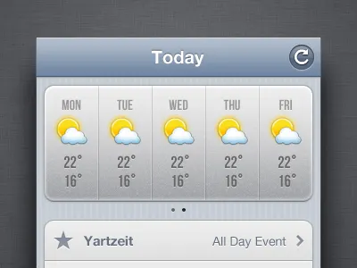 Forecast calendar forecast icons ios iphone retina today weather