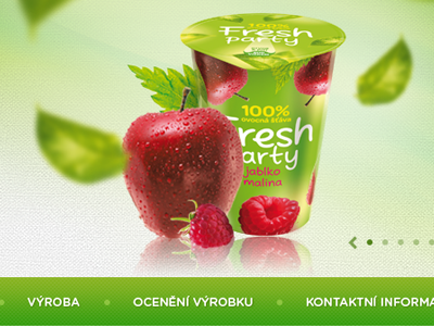 Fresh Party apple clean design fresh graphic green header leaf menu nav navigation pattern raspberry red web webdesign website