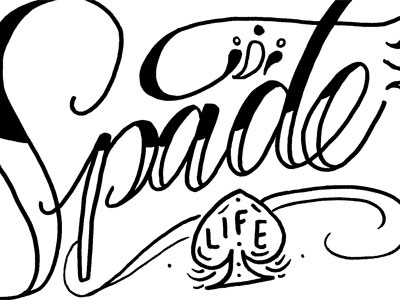 Spade Life design illustration lettering tattoo