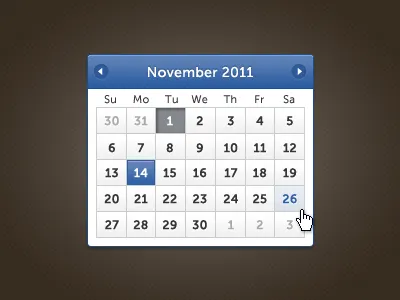 One Fine Date Picker blue calendar date datepicker museo range sans ui