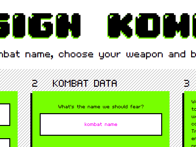 DK - subscription page 8bit arcade design form kombat pixel subscription website