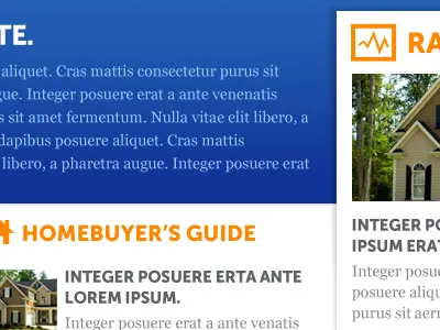 Mortgage Rates Site clean layered web design