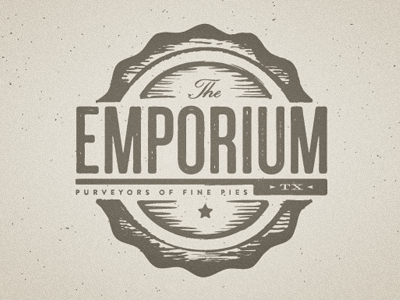 Emporium Pies branding food identity logo pies texas