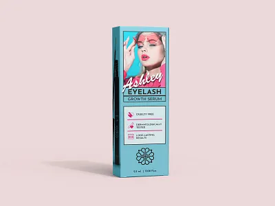 Package Design for Ashley beauty box box design brand branding clean cosmetic design digital digital art eyelash graphic design identity branding label label design minimal modern package package design