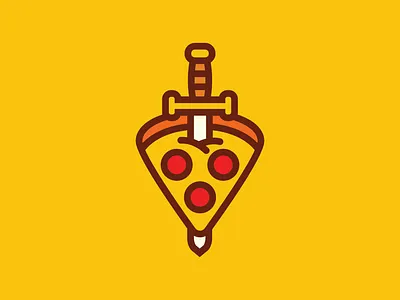 Sword And Pizza (Logo For Sale) branding company design food graphic design identity illustration logo modern pizza pizzeria restaurant simple sword