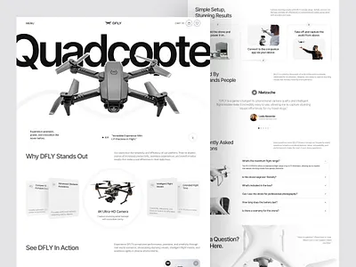 Drone Landing Page Design company design drone landing page product redesign ui web website