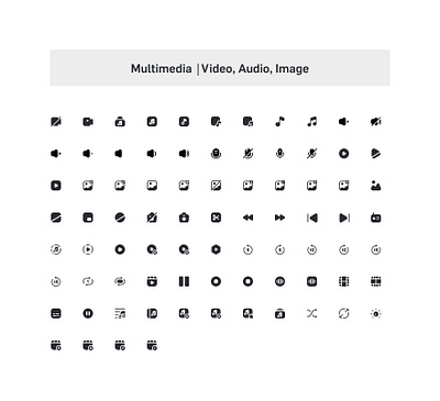 Multimedia Icons audio icons image multimedia ui video