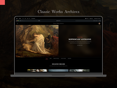 Classic Works Archives branding ui ux vector web design