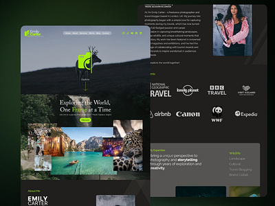 Photographer Portfolio Web Design design landingpage photography portfolio ui webdesign