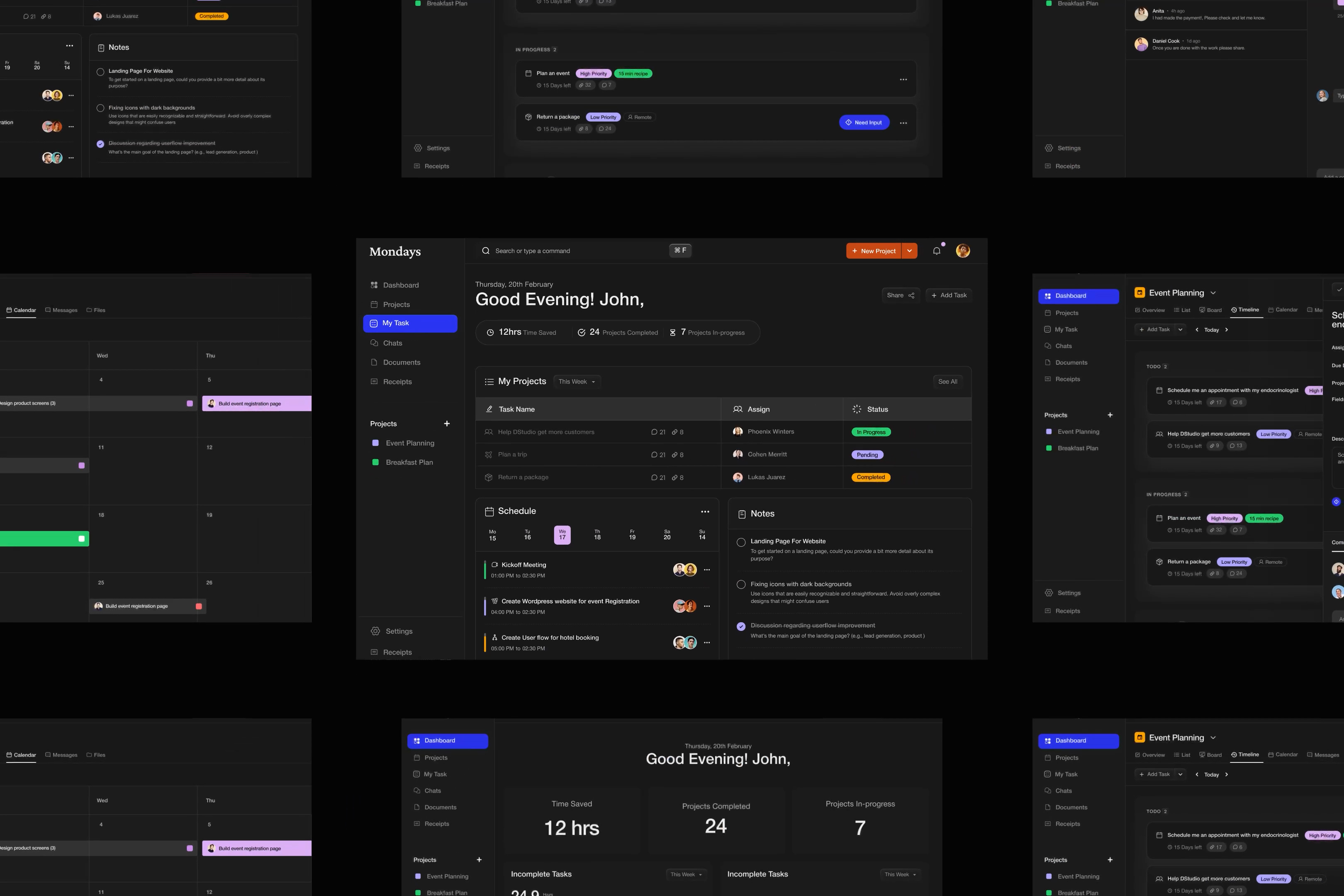 KPI & Project Management Dashboard animation clean design illustration interaction kpi motion motion graphics product product design project management saas saas website task manager todo typography ui ux user experience ux web app