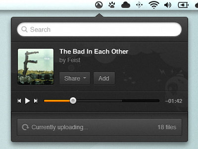 Uploading... button layout media osx player ui