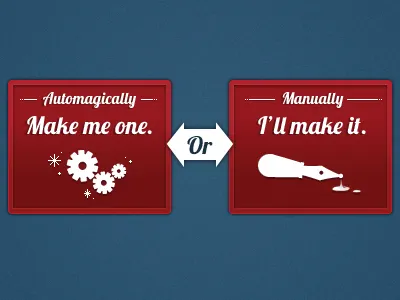 Automagically Or Manually automagically button christmas gears lobster manually pen