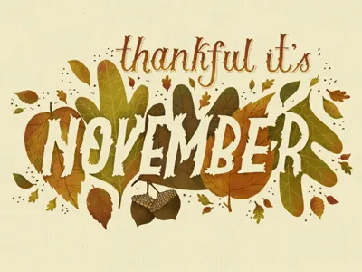November desktop wallpaper desktop fall hand lettered leaves lettering november typography